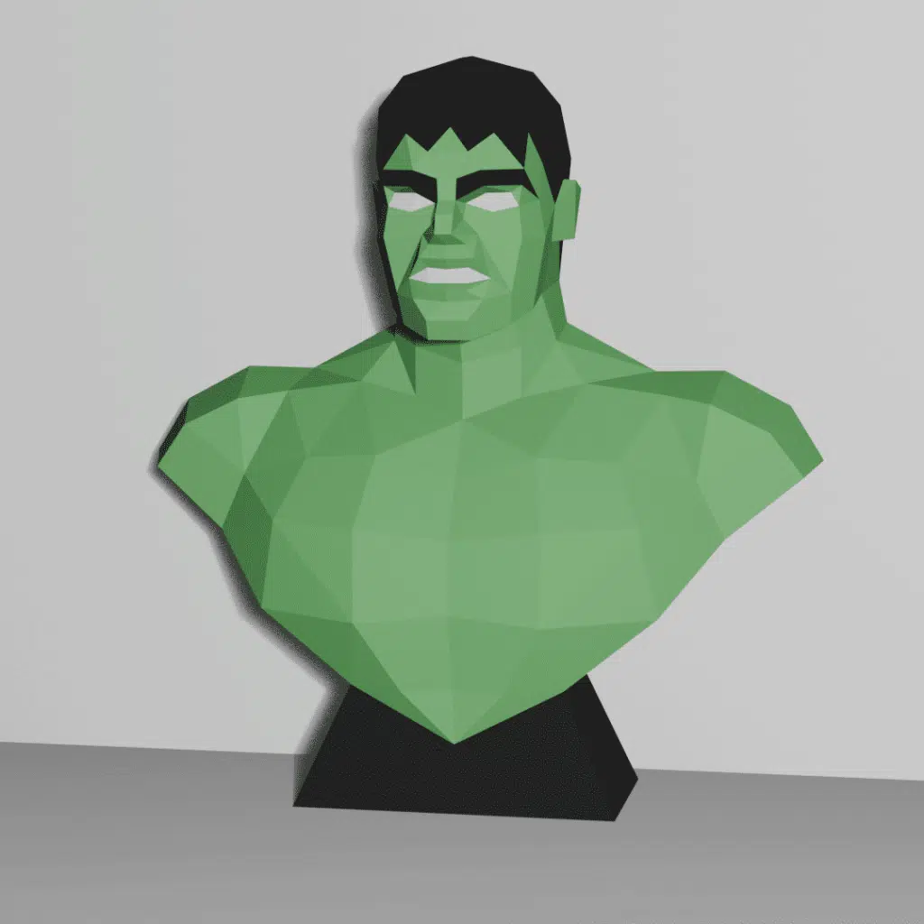 Papercraft de Hulk en origami 3D