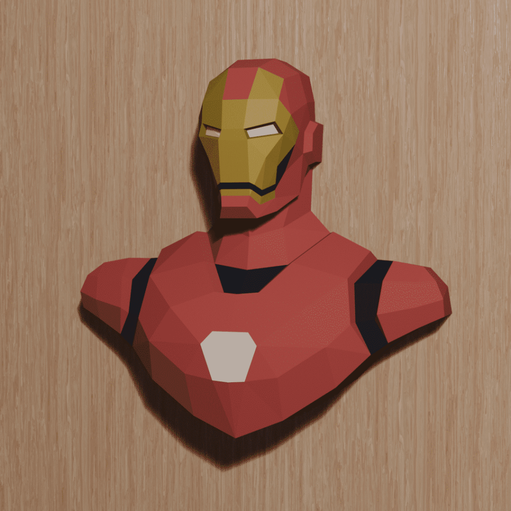 Papercraft d'Iron Man en origami 3D