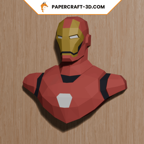 Buste de Iron Man de Marvel en papercraft 3D