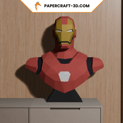 Buste de Iron Man de Marvel en papercraft 3D