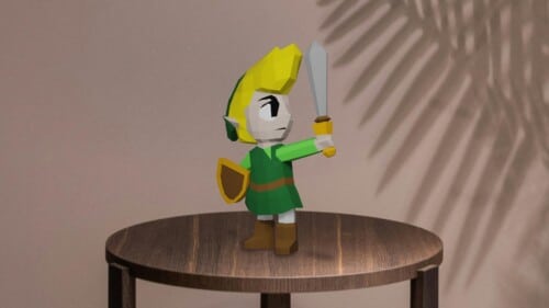 Papercraft Link aus Zelda in 3D Origami