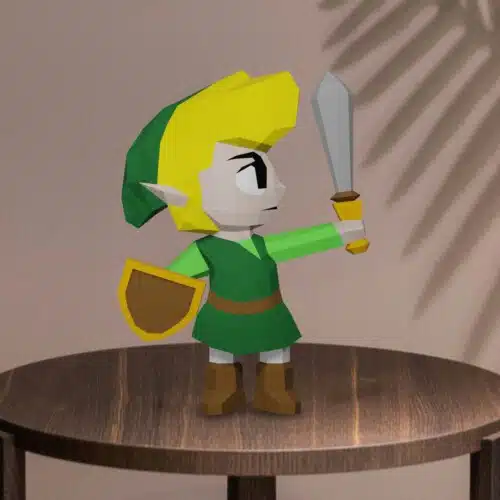 Papercraft Link aus Zelda in 3D Origami