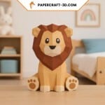 Lion en papercraft 3D