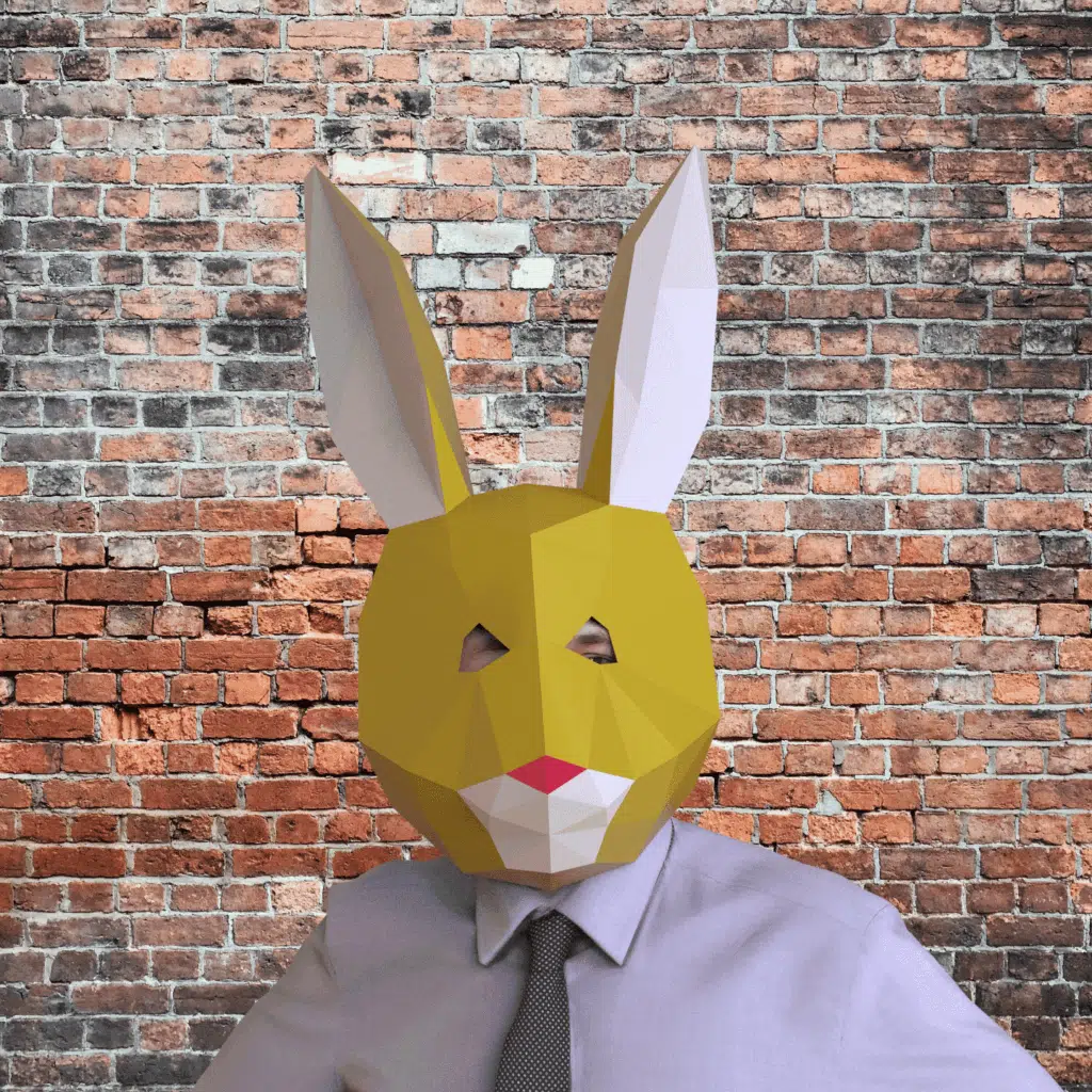 Masque de lapin en papercraft 3D