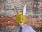 Papercraft Häschenmaske in 3D Origami