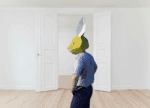 Papercraft Häschenmaske in 3D Origami