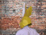 Papercraft Häschenmaske in 3D Origami
