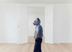Papercraft panda maske in 3D origami