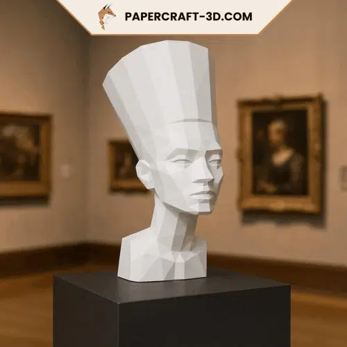 Buste de Nefertiti en papercraft 3D