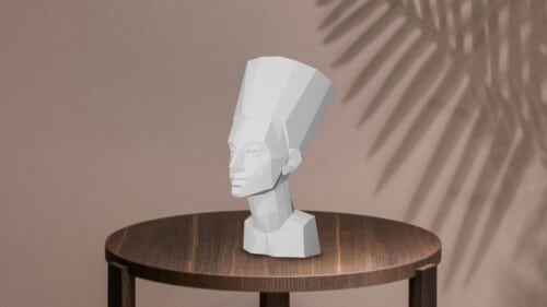 Buste de Nefertiti en papercraft 3D