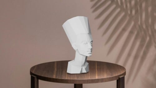 Buste de Nefertiti en papercraft 3D