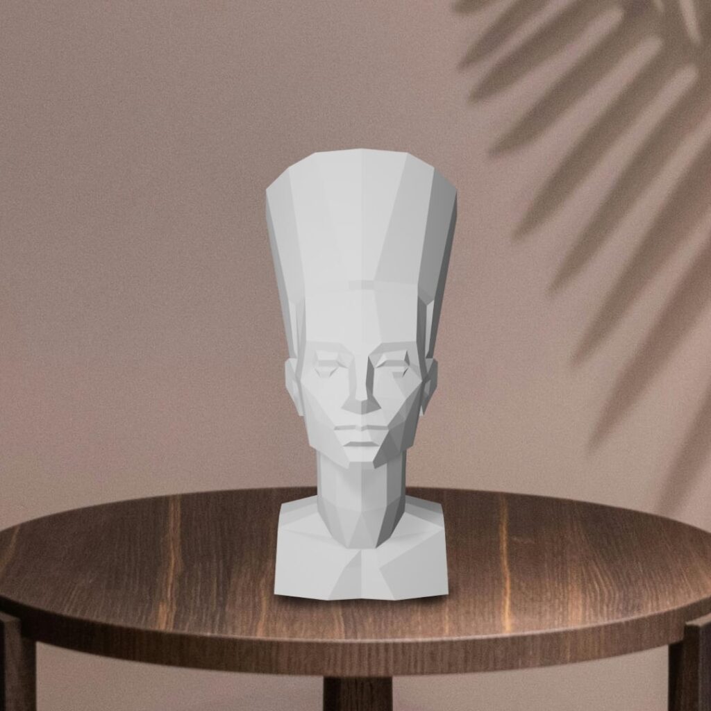 Buste de Nefertiti en papercraft 3D