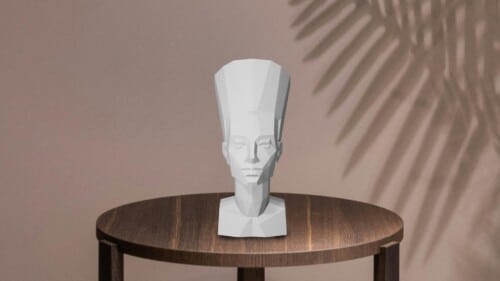 Buste de Nefertiti en papercraft 3D