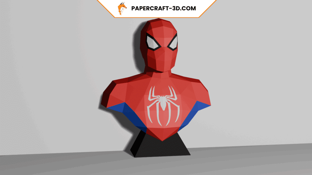 Papercraft busto di Spiderman in origami 3D Papercraft busto di Spiderman in origami 3D