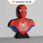 Buste de Spiderman de Marvel en papercraft 3D