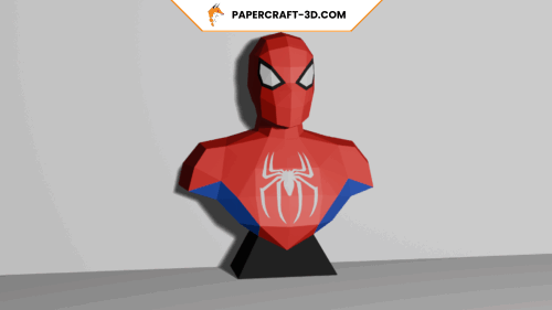 Buste de Spiderman de Marvel en papercraft 3D