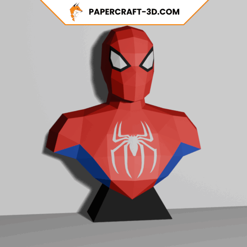 Buste de Spiderman de Marvel en papercraft 3D