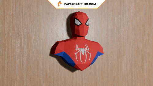 Buste de Spiderman de Marvel en papercraft 3D