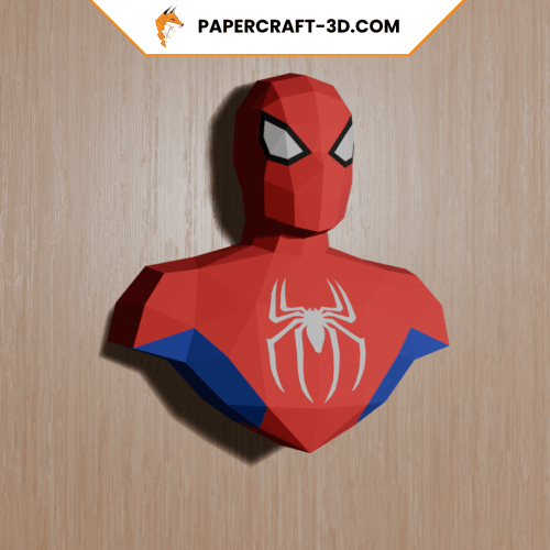 Buste de Spiderman de Marvel en papercraft 3D