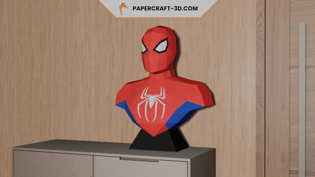 Papercraft busto di Spiderman in origami 3D Papercraft busto di Spiderman in origami 3D