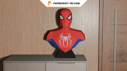Buste de Spiderman de Marvel en papercraft 3D