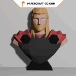Buste de Thor de Marvel en papercraft 3D