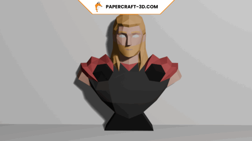Buste de Thor de Marvel en papercraft 3D
