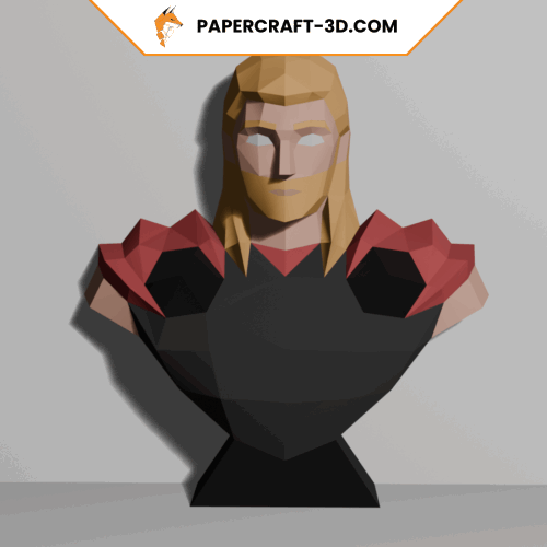 Buste de Thor de Marvel en papercraft 3D