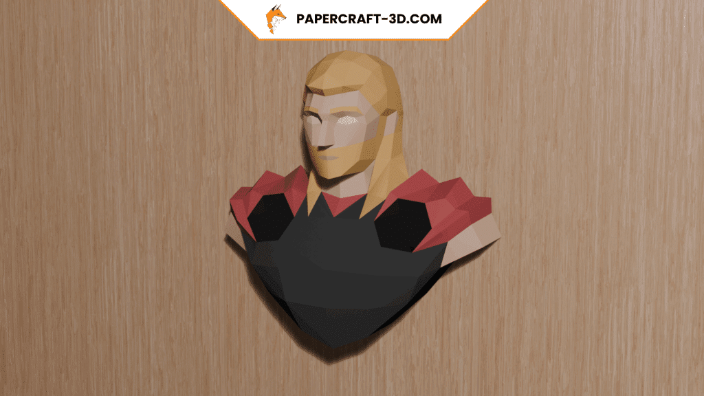 Papercraft du buste de Thor en origami 3D Papercraft du buste de Thor en origami 3D