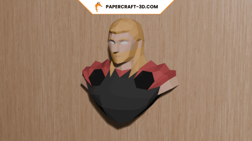 Buste de Thor de Marvel en papercraft 3D