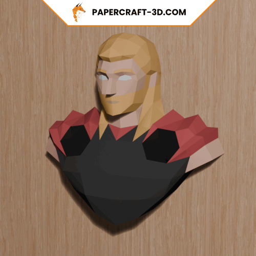Buste de Thor de Marvel en papercraft 3D