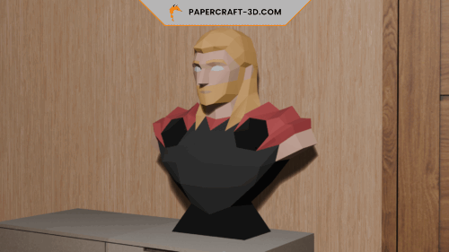 Buste de Thor de Marvel en papercraft 3D