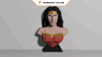 Buste de Wonder Woman en papercraft 3D
