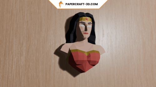 Buste de Wonder Woman en papercraft 3D