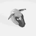 Masque de mouton en papercraft 3D