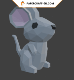 Souris en papercraft 3D