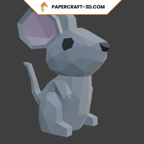 Souris en papercraft 3D