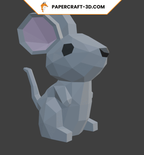 Souris en papercraft 3D