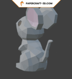 Souris en papercraft 3D