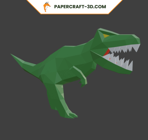 Tyrannosaure en papercraft 3D