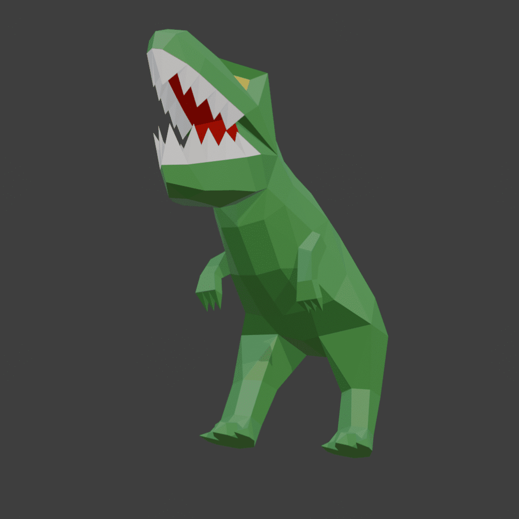 Papercraft de T-Rex en origami 3D