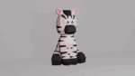 Papercraft Zebra in 3D Origami