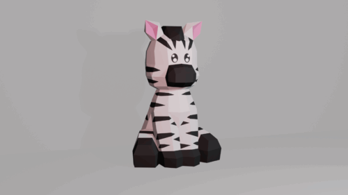 Papercraft Zebra in 3D Origami