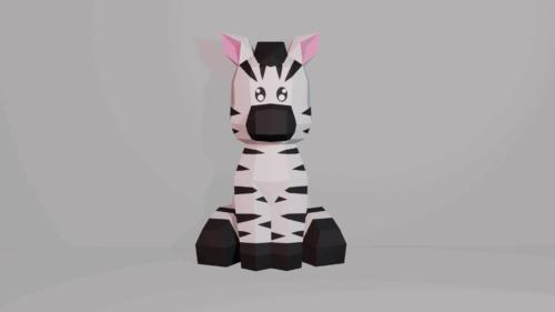 Papercraft Zebra in 3D Origami