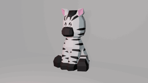 Papercraft Zebra in 3D Origami