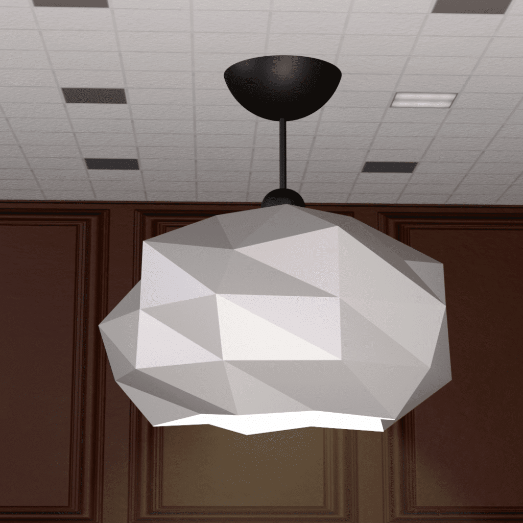 Lampe nuage en papercraft 3D