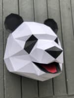 Papercraft di testa di panda in origami 3D