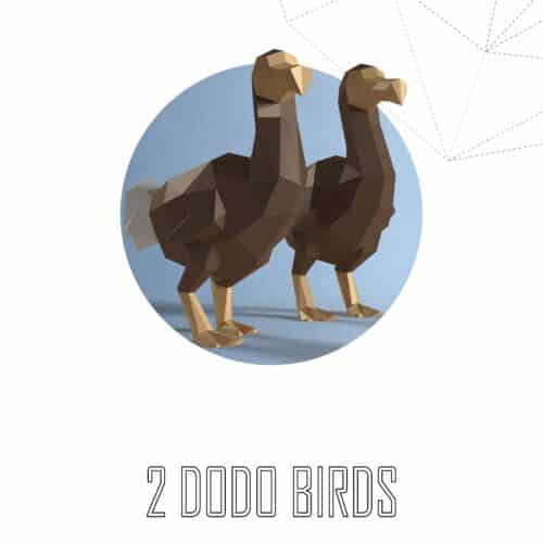 Papercraft de dodo en origami 3D