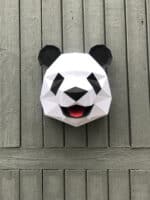 Papercraft di testa di panda in origami 3D