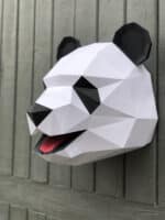 Papercraft di testa di panda in origami 3D